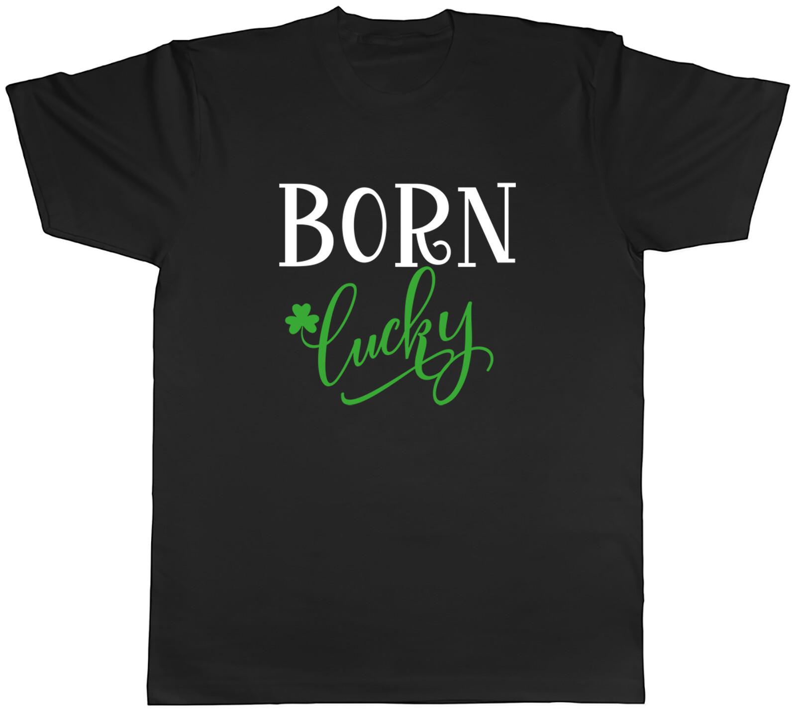 Born Lucky Clover Mens Unisex T-Shirt Tee XL