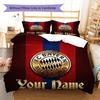 FC Bayern Munchen Custom Name Pattern Bedding,Quilt Set Quilt Cover Pillowcase Home Birthday Gift(1 * duvet cover + 2 * pillowcase, without core)