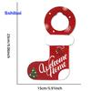 Christmas Wooden Doorknob Decoration Santa Claus Snowman Stocking Holiday Decor Door Handle Hanger Pendant Party Supplies