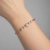 Women's Rose Gold And Silver Plated Heart Shape Bracelet For birthday Gifts