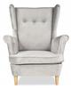 ARI Wing Chair with Footrest, Scandinavian Family Meble Light Gray