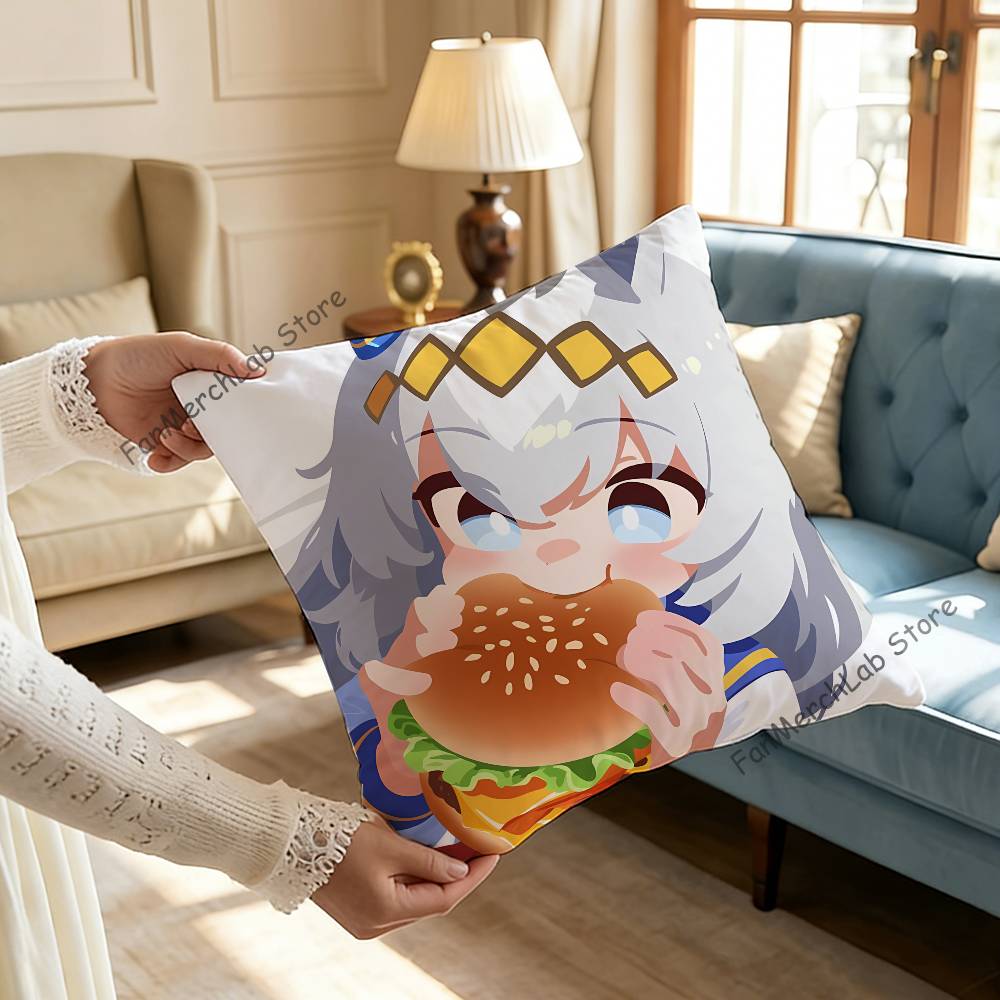 PPretty Anime DDerby OOguri CapS Cushion For Bedroom Car Coffee Shop Room and Living Room Sofa Decorative Pillow Cover Case