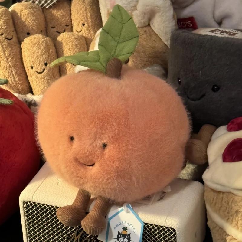 Früchte Pfirsich mit Beinen Kawaii Puppe mit Beinen Lächelndes Gesicht Obst Figured Cosplay Kissen Sofa Dekor Kinder Geburtstagsgeschenke