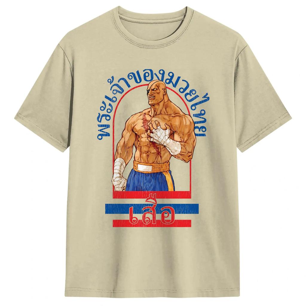 Sagat God Of Muay Thai Gym T Shirt Unisex Y2k Basic T Shirts Beach ONeck Popular Tee Shirt Custom Diy Oversized Tops