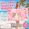 Cute Kawaii Cat Flat Print Beach Towel Pink Sweet Dreams Heart Microfiber Bath Towel for Girls Kids Women Summer Pool Travel