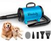 Blanlody Dog Low Dog Stepless Wind Pet Dryer for Home Cat Adjustable 4 Nozzles and Brush Dryer, 4.5PS / 3200W, Noise, 50dB, Professional-Grade Dryer,
