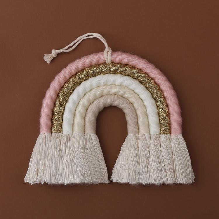 Colorful Woven Macrame Rainbow Wall Decor Party Decoration for Kids Baby Nursery