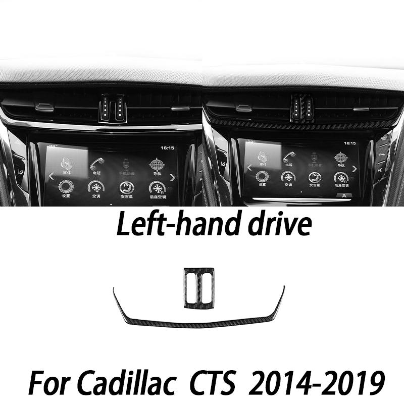 Carbon Fiber Car Interior Accessories Center Console Panel Door Handle Gear Shift Decorative Stickers For Cadillac CTS 2014-