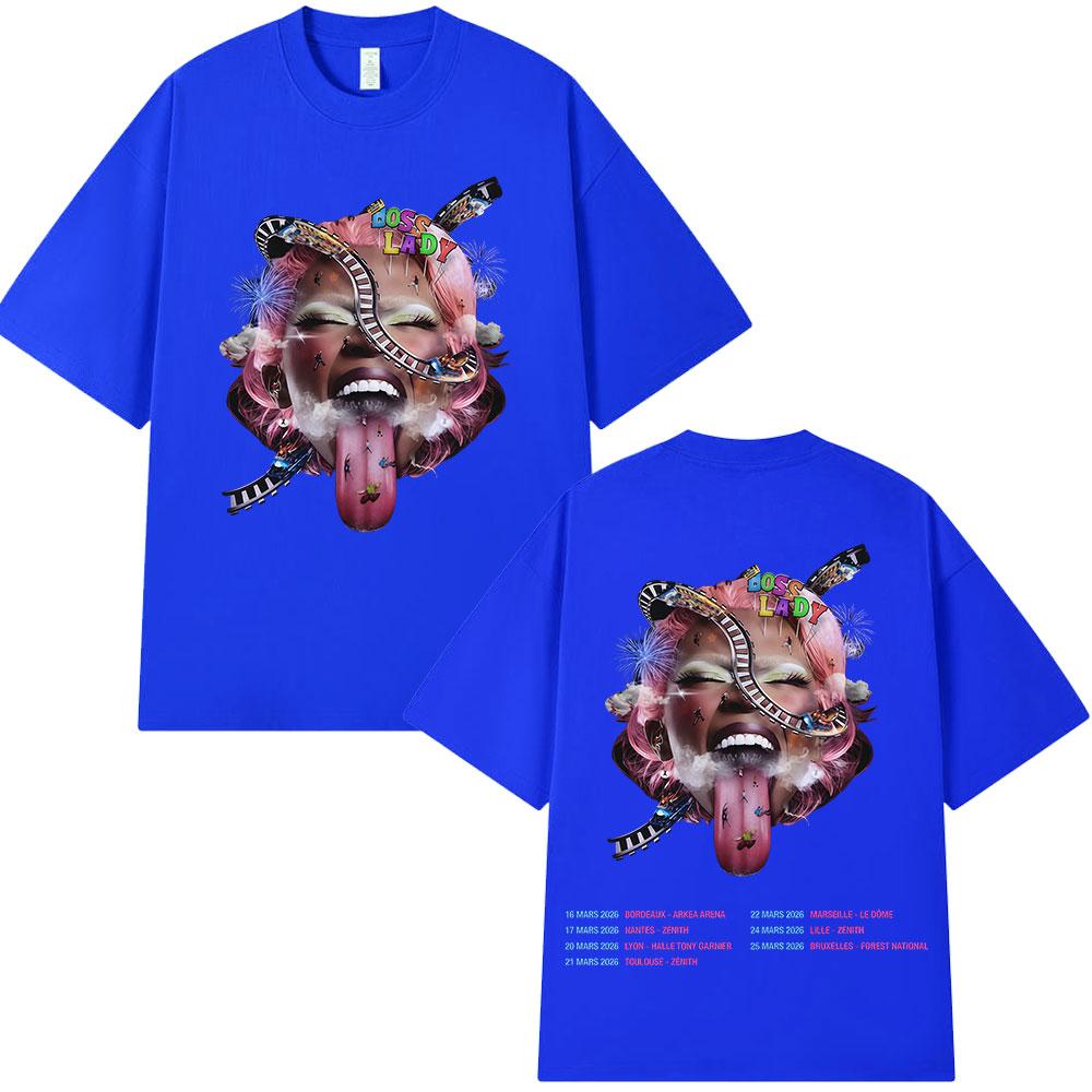 Theodora Boss Lady Tour 2026 Maglietta da Concerto Unisex Donna Hip Hop Moda T-shirt Casual Cotone Maniche Corte T-shirt Streetwear
