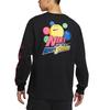 Nike T-shirt da uomo a maniche lunghe con stampa grafica sportiva Top Neri DM7916-010