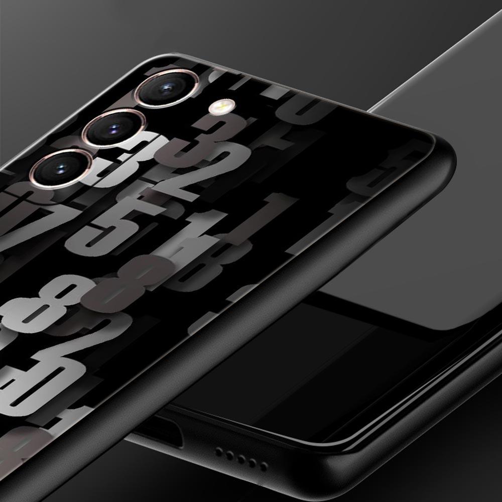Number Pattern Phone Case for Samsung Galaxy S26 S25 S24 S23 S22 S20 S21 FE Ultra S25 Edge Plus 5G Soft TPU Cover Fundas Capas