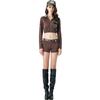 Halloween Split Brown Camouflage Uniform Nightclub Sexy Military Pilot Dance Lead Stage Suit