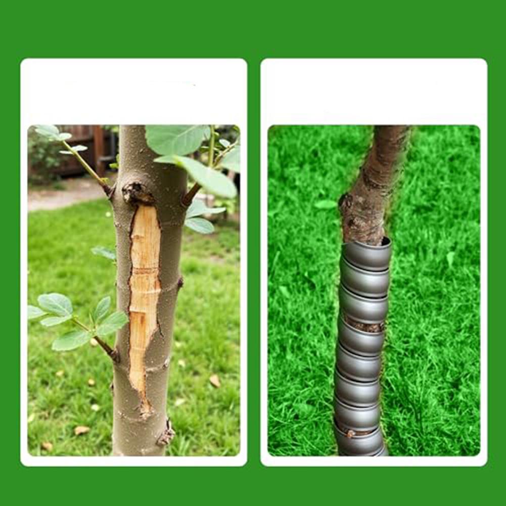6 Pieces Adjustable Plastic Tree Trunk Guards Spiral Protectors for Saplings 16 Inch Waterproof and Reusable Wraps