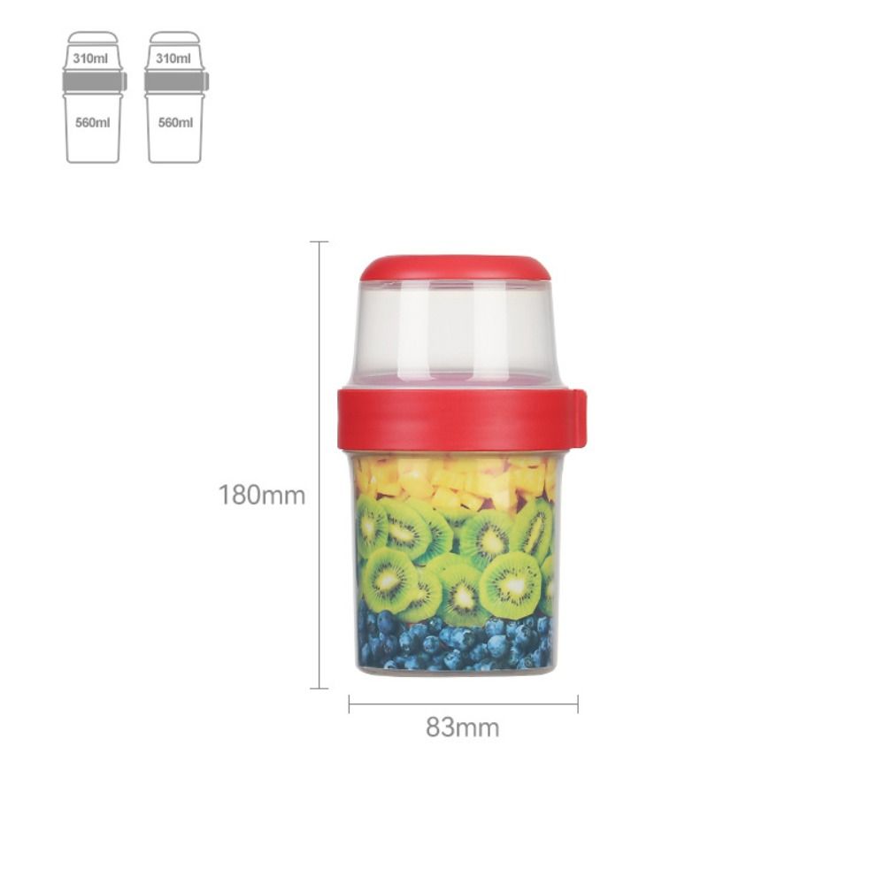 With Topping Yoghurt Pots Reusable Cereal Cup New Breakfast On The Go Cups  Office Workers
