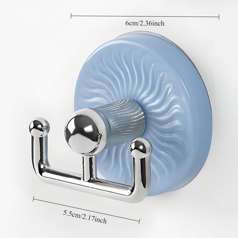 Suction Cup Hook Cute Adhesive Hook Bathroom Door Hanging Rack Kitchen Double Headed Strong Load-bearing Adhesive Hook Key Hooks