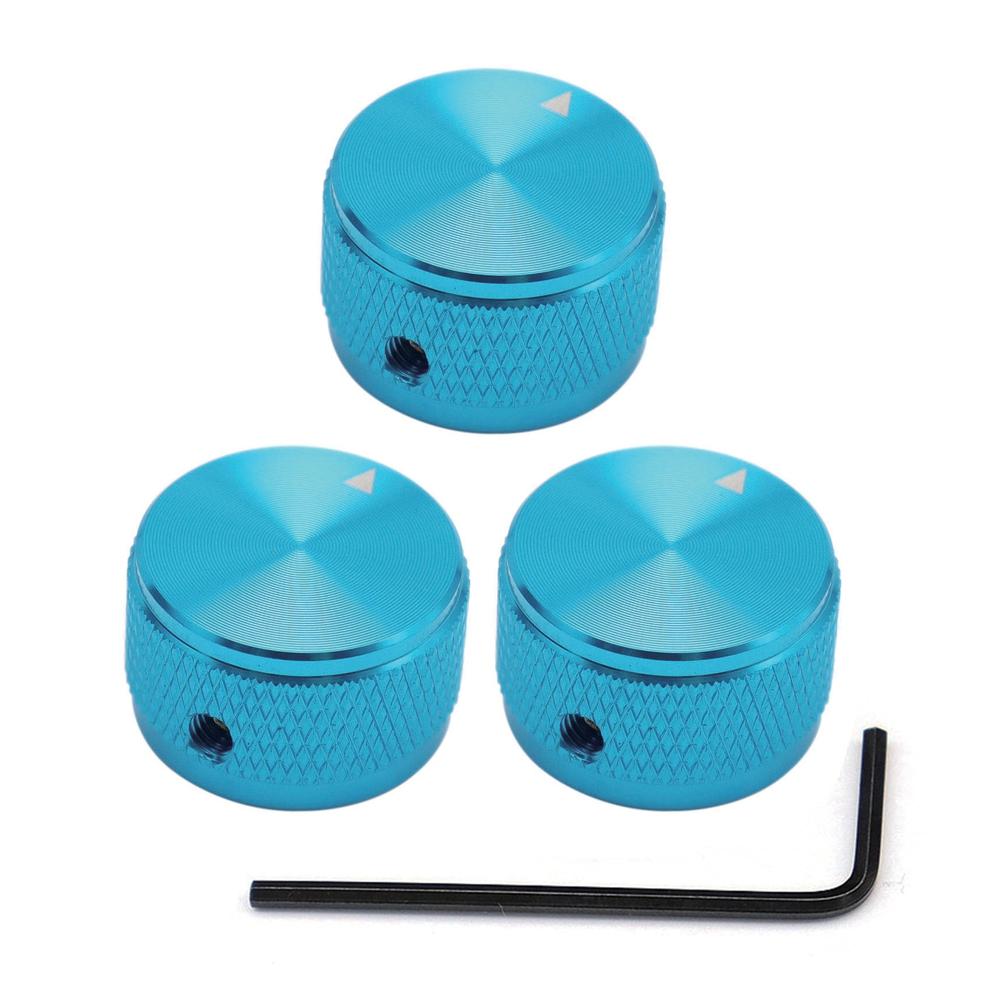 Aluminium Potentiometer Knobs 6mm Metal Pot Guitar Knobs with Indicator and Set Screw for Guitar/Bass/Audio Equipments