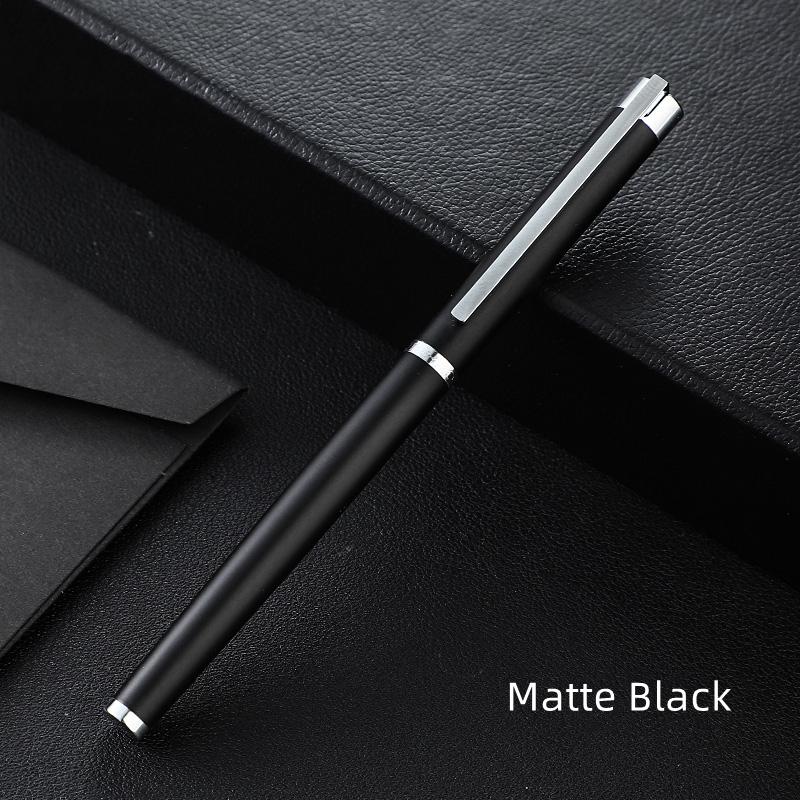Jinhao 126 Füllfederhalter, ganz aus Stahl, Modellierung, Jet/Matt/Gebürstet, 0,38 mm feine Spitze, Tintenstifte zum Schreiben, Büro, Schule