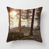Office Living Room Home Pillowcase Car Ornaments Forest Sunshine Landscape Print Pillowcase