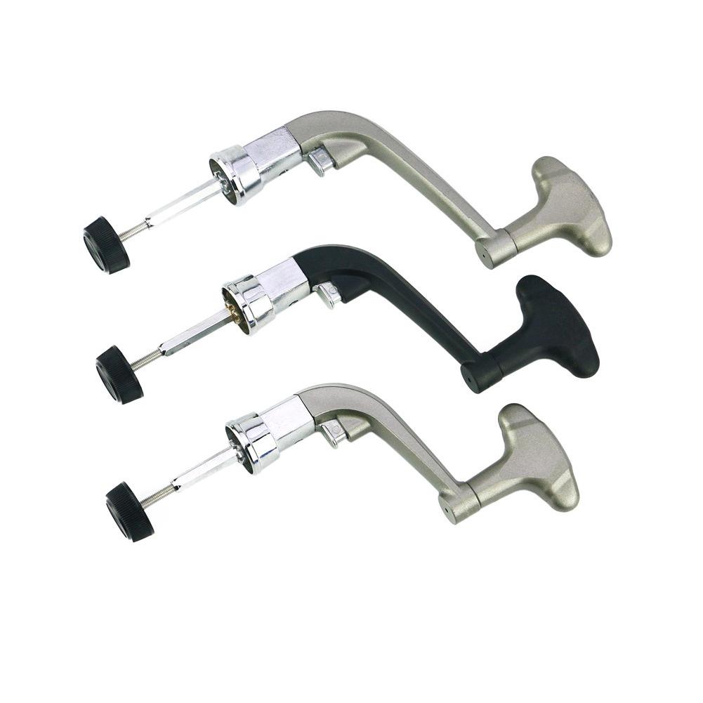 Metal Spinning Reel Handle Replace Folding Rocker Arm Crank Handle (Random Color)