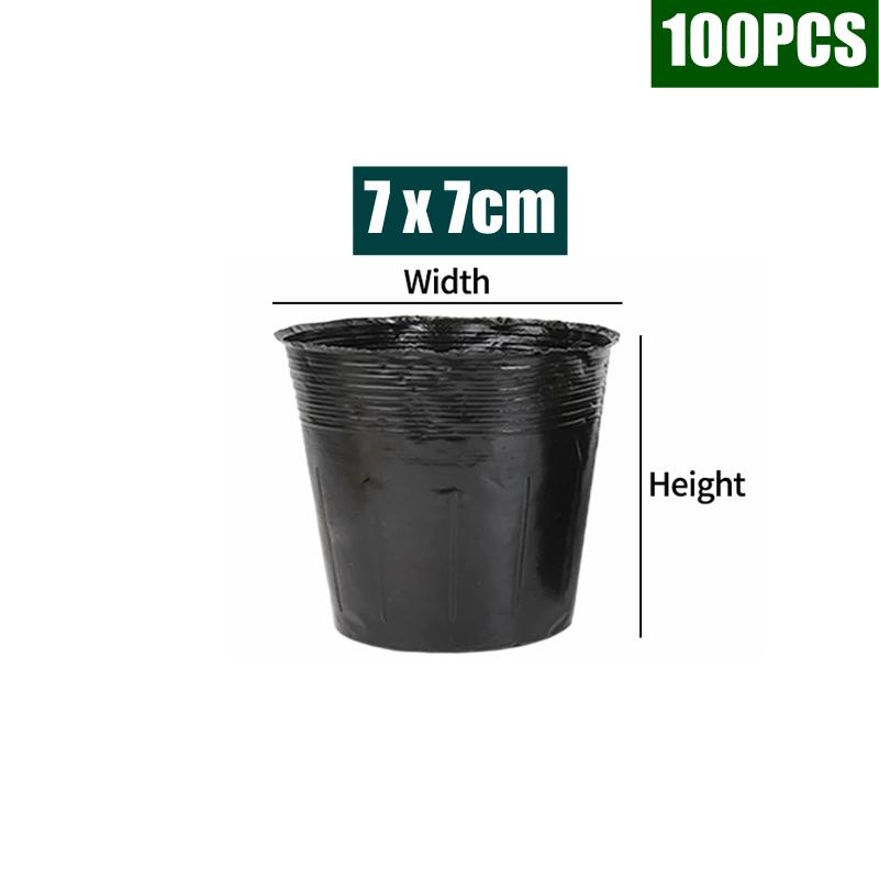 10-100Pcs Plastic Seedling Cup Disposable Thickened Nursery Pots For Transplanting Flower Vegetable Planting Seeding Grow Bags