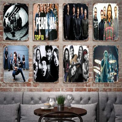 Pearl Jam Bands metaal Decor Poster Vintage Blikbord Metalen Bord Decoratief Plaatje voor Pub Bar Man Cave Club Wanddecoratie