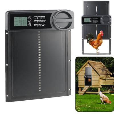 Kontrolowane otwierane drzwi z wyświetlaczem LCD, małe artykuły dla zwierząt domowych, automatyczne drzwi do kurnika drugiej generacji, funkcja antyprzytrzaśnięcia, bramka bezpieczeństwa