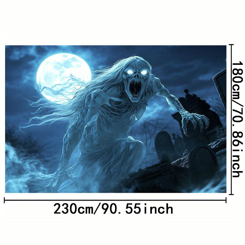 Halloween Horror Ghost Background Cloth: Ghosts Are Approaching, Creating the Most Terrifying Festive Atmosphere!