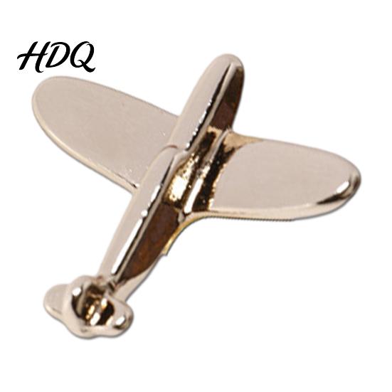 Suit Lapel Pin Men Brooch Airplane Design with Clip-on Pin Brooch Smooth