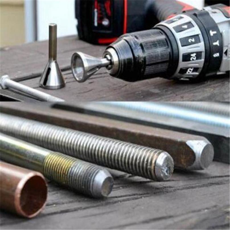 Home Accessories Metal Trimming Deburring CCHmfer Tool Six-slot Chamfering Tool with Silver Triangle Handle