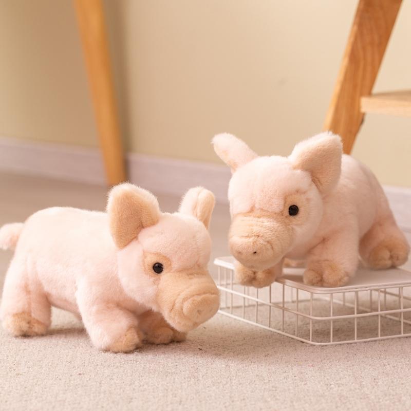 2026 New Pink Piggy Plush Toys Stuffed Cozy Lifelike Wild Boar Doll Cuddly Amusing Desktop Animal Children Birthday Gift