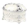 Vintage Jewelry Box Exquisite Elegant Alloy Antique Jewelry Organizer for Rings Earrings Necklaces