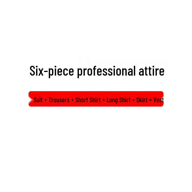 Women's Professional Blue Six-Piece Suit Set