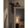 Vintage Iron Bird Wall Decor Peel and Stick Removable Art Home Bedroom Living Room Waterproof Reusable Accent