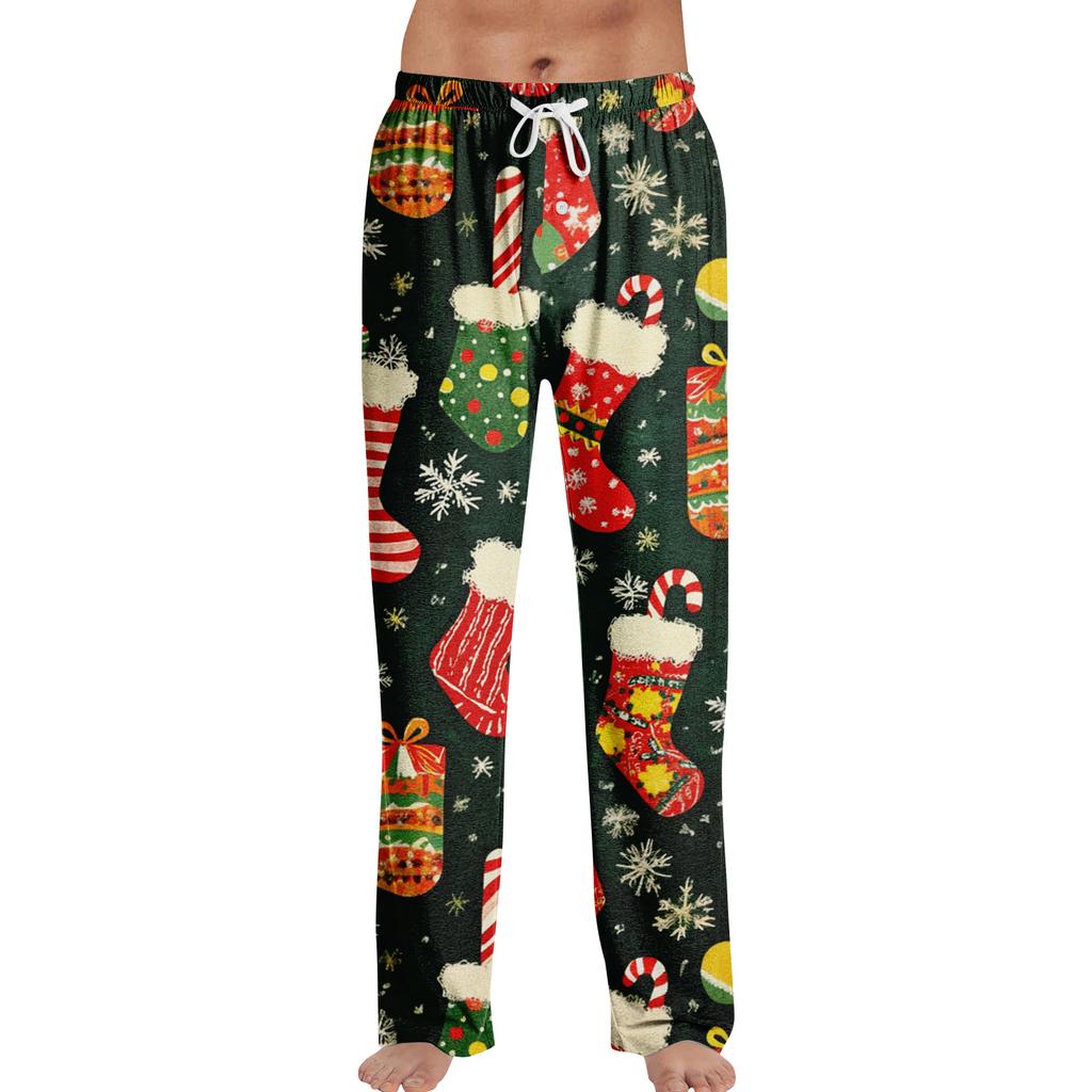 Anime Pajama Pants Sleepwear Casual Drawstring Elastic Waist Pants Comfy Straight Yoga Loose Trousers