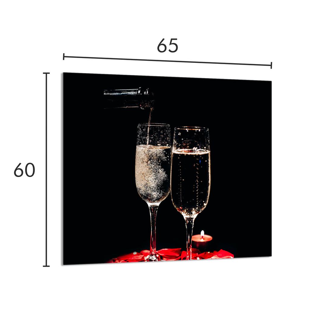 PANEL SZKLANY DO KUCHNI 65x60 Wino