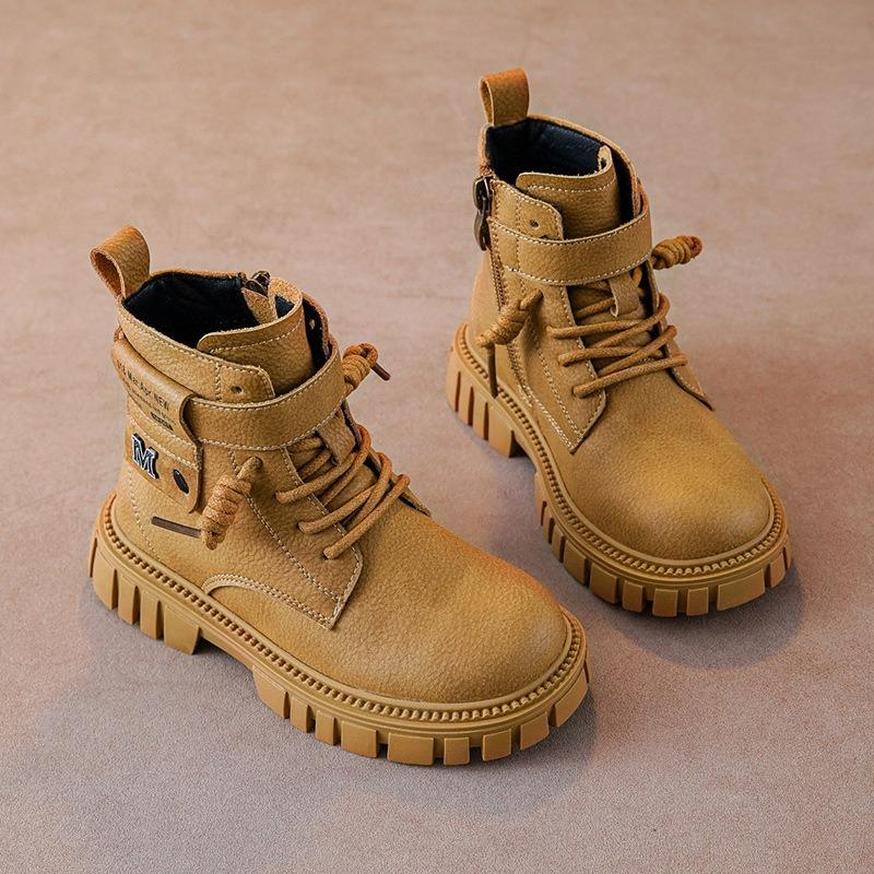 Mode lässig kinder einzigen stiefel herbst und winter neue Britischen stil kleiner junge baumwolle stiefel Martin stiefel