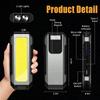 Work Rechargeable Light LED 4000MaH Portable Flashlight Magnetic Lamp 7 Modes With Hooks for Car Inspection Camping Lighting