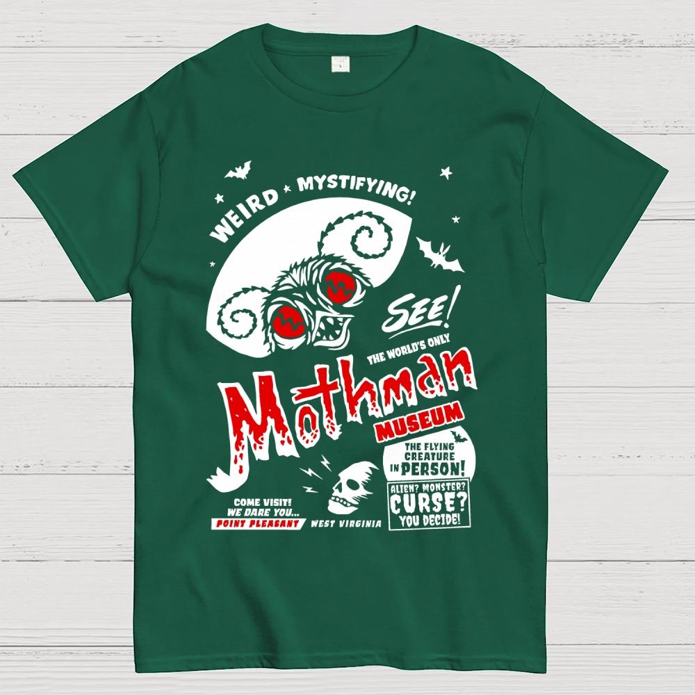 Mothman Museum Unisex 100% Cotton Summer Casual Cool Loose T-Shirt
