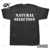 Natural Selection Text Printing Man T-shirts Evolution Graphic T Shirts Fashion Casual Streetwear Harajuku Style Tops Loose Tees