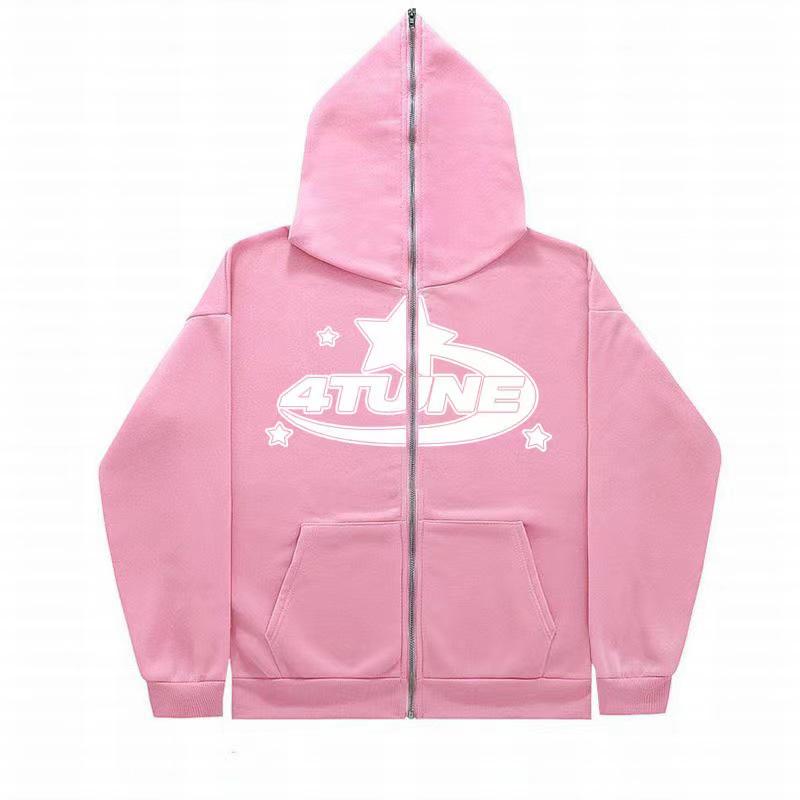 Unisex Gothic Harajuku Plus Size Zipper Hoodie - European & American Dark Sportswear 2023