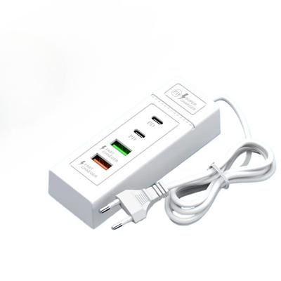 USB Fişli Akım Şeridi Şarj İstasyonu Ayırıcı 5V 4A USB TİP C 3.0 Hızlı Şarj Cihazı Telefon Şarj Fişi USB US EU Elektrik Prizi