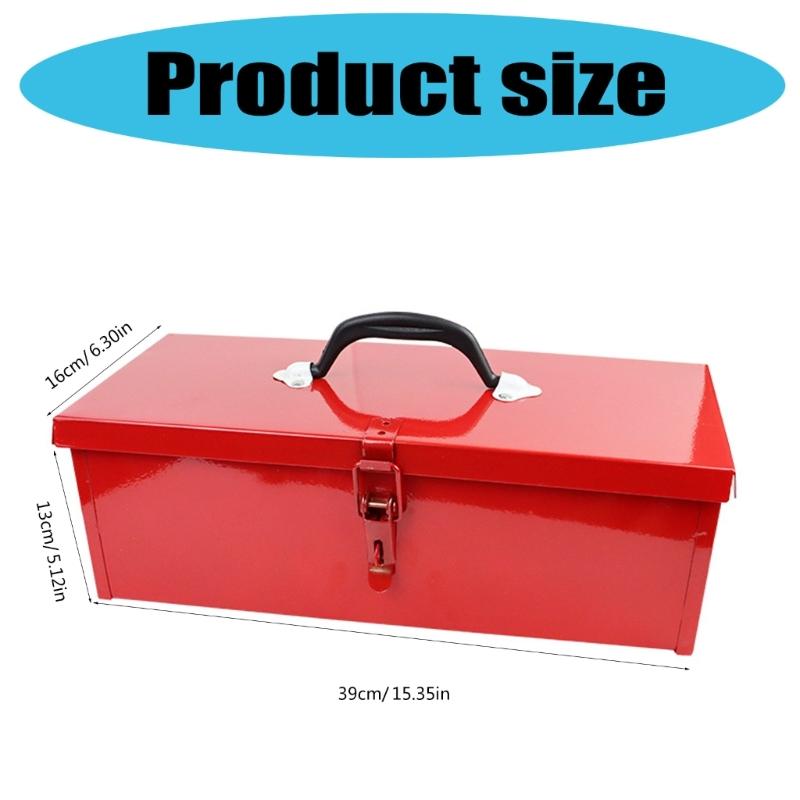 Convenient Iron Tool Holder Storage Box With Metal Clamps Suitable For Home Outdoor Projects Easy Transport And Storage