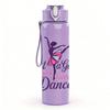 1PC Just A Girl Who Loves Dance Print 750ml Color Plastic Sports Water Bottle Leakproof Flip Straw Lid Suitable for Sports Office Home Use