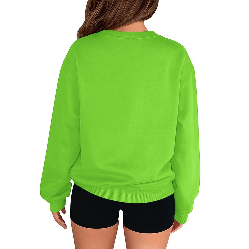 Crewneck Sweatshirt For Women Fall Graphic Sweatshirts Vacation Long Sleeve Drop Shoulder Pullover
