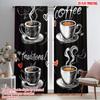 2pcs,2D Plane Printing Curtains Coffee Love Art Versatile Fabric (without Rod) Art Deco Festive Perfect for Bedroom, Living