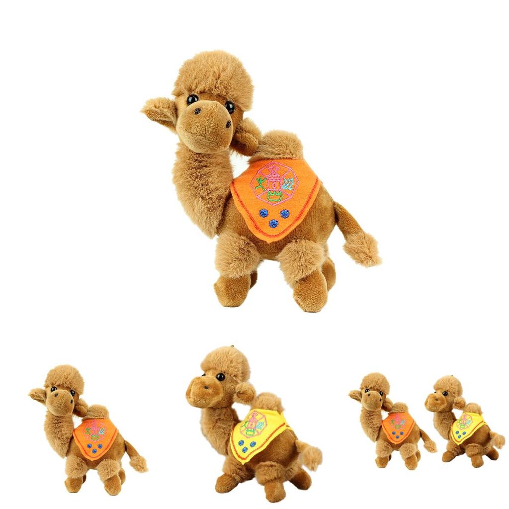 Adorable Desert Camel Plush Toy Soft Stuffed Animal Souvenir For Kids 15cm Pp Cotton