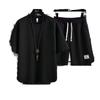 2024 Summer Men's Casual Sports Set: Trendy Short Sleeve T-shirt & Five-Point Shorts - Hong Kong Style
