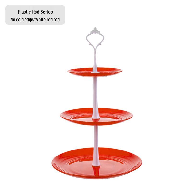 Jiante Simple Style 3-Tier Rotatable Fruit Plate