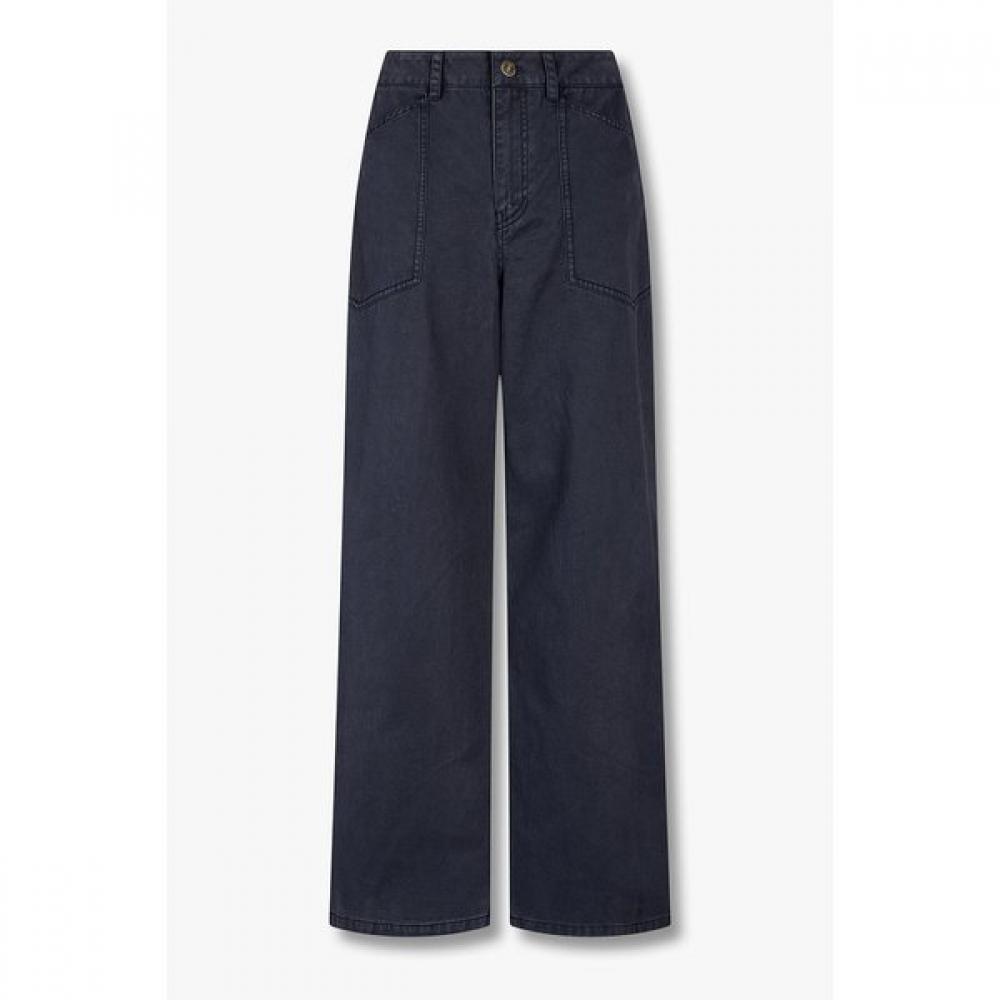 Vov Twill Dying Straight Denim Pants 7156355003 Navy (46)/S(55)