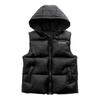 Kids' Hooded Wash-Free Down Vest for Fall/Winter, Unisex Outerwear Gilet, Medium To Large Sizes